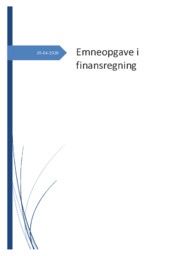 Finansregning | Emneopgave i matematik
