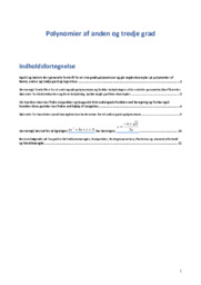Polynomier af anden og tredje grad | Matematik