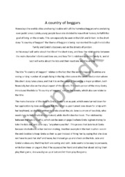 A country of beggars | Essay