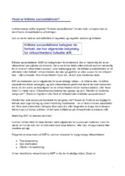 Hvad er kritiske succesfaktorer? | Afsætning