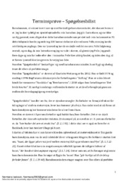 Spøgelsesbilist | Terminsprøve