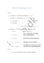 Matematik B eksamensopgave maj 2014