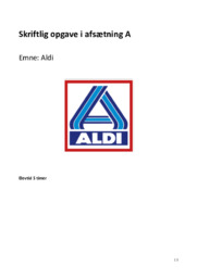 Aldi | Skriftlig opgave i afsætning