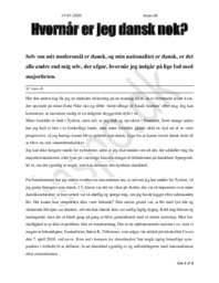 Hvornår er jeg dansk nok? | Analyse