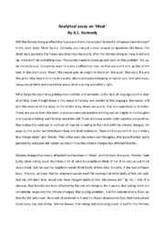 ‘Meat’ | Analytical essay | By A.L. Kennedy