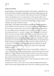 Essay om Vand | Dansk Opgave