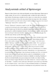 Hjertesorger | H.C. Andersen | Analyse