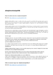 Arbejdsmarkedspolitik | Samfundsfag