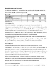 Matas A/S | Regnskabsanalyse | VØ