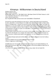Almanya – Willkommen in Deutschland | Tysk Opgave