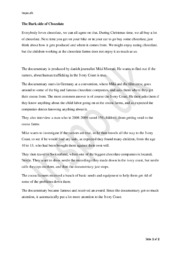 The Dark side of Chocolate | Engelsk Analyse