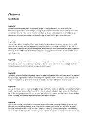 Oh Romeo | Dansk Kapitelnoter