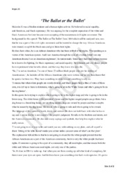 The Ballot or the Bullet | Malcom X | Engelsk Analyse