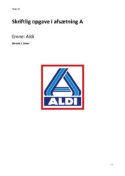 Aldi | Afsætning A