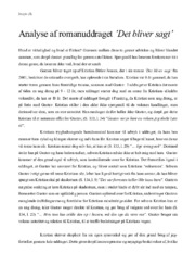 Det bliver sagt | Analyse