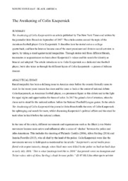 The Awakening of Colin Kaepernick | Essay / black america