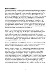 School Stress | Engelsk opgave