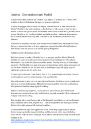 Den mørkeste nat i Madrid | Analyse