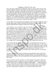 Analysis of ‘Sorry for the Loss’ | Analyse
