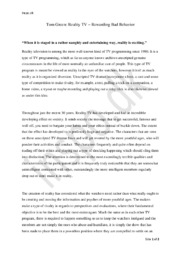 Tom Green: Reality TV – Rewarding Bad Behavior | Analysis