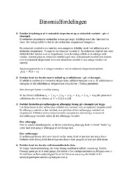 Binomialfordelingen | Matematik opgave