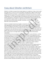 Essay about Gibraltar and Britain