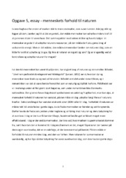 Menneskets forhold til naturen | Essay