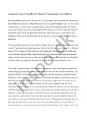 Analytical essay of Lyndon