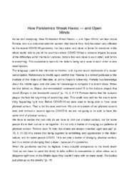 How Pandemics Wreak Havoc — and Open Minds