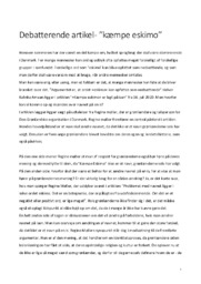 Debatterende artikel- ”kæmpe eskimo”