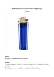 Bestemmelse af molarmassen for lightergas | Journal | Kemi