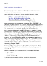 Hvad er kritiske succesfaktorer (KSF)? | Erhvervscase