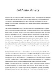 Sold into slavery | Twelve years a slave