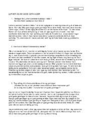 Luther og de gode gerninger | Religion Opgave