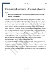 Finlands økonomi | International økonomi opgave