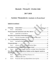 Zweites Jahr | Sechster Themenkreis: Ausländer in Deutschland