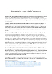 Argumentative essay – Capital punishment