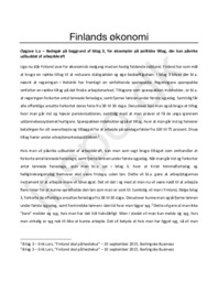 International økonomi med fokus på Finlands økonomi