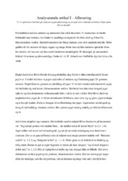 Naturen og mennesket | Analyserende artikel