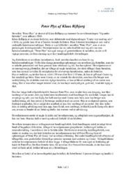 Peter Plys af Klaus Rifbjerg | Analyse
