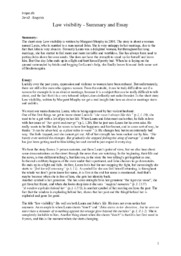 Low Visibility | Summary and Essay