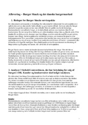 Burger Shack og det danske burgermarked | Afsætning