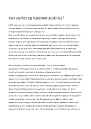 Kan værker og kunstner adskilles?