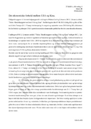 Det økonomiske forhold mellem USA og Kina | Opgave