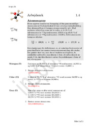 Atommasse | Kemi arbejdsark
