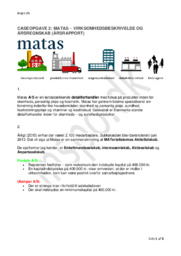 Matas | Virksomhedsbeskrivelse og Årsregnskab | Opgave