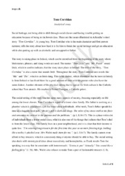 Tom Corridan | Analytical Essay