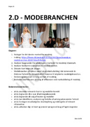 Modebranchen | Stor afsætnings opgave