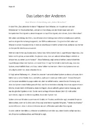 Das Leben der Anderen | Analyse