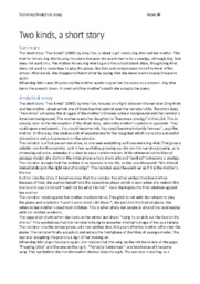 Two kinds | Analyse | Engelsk
